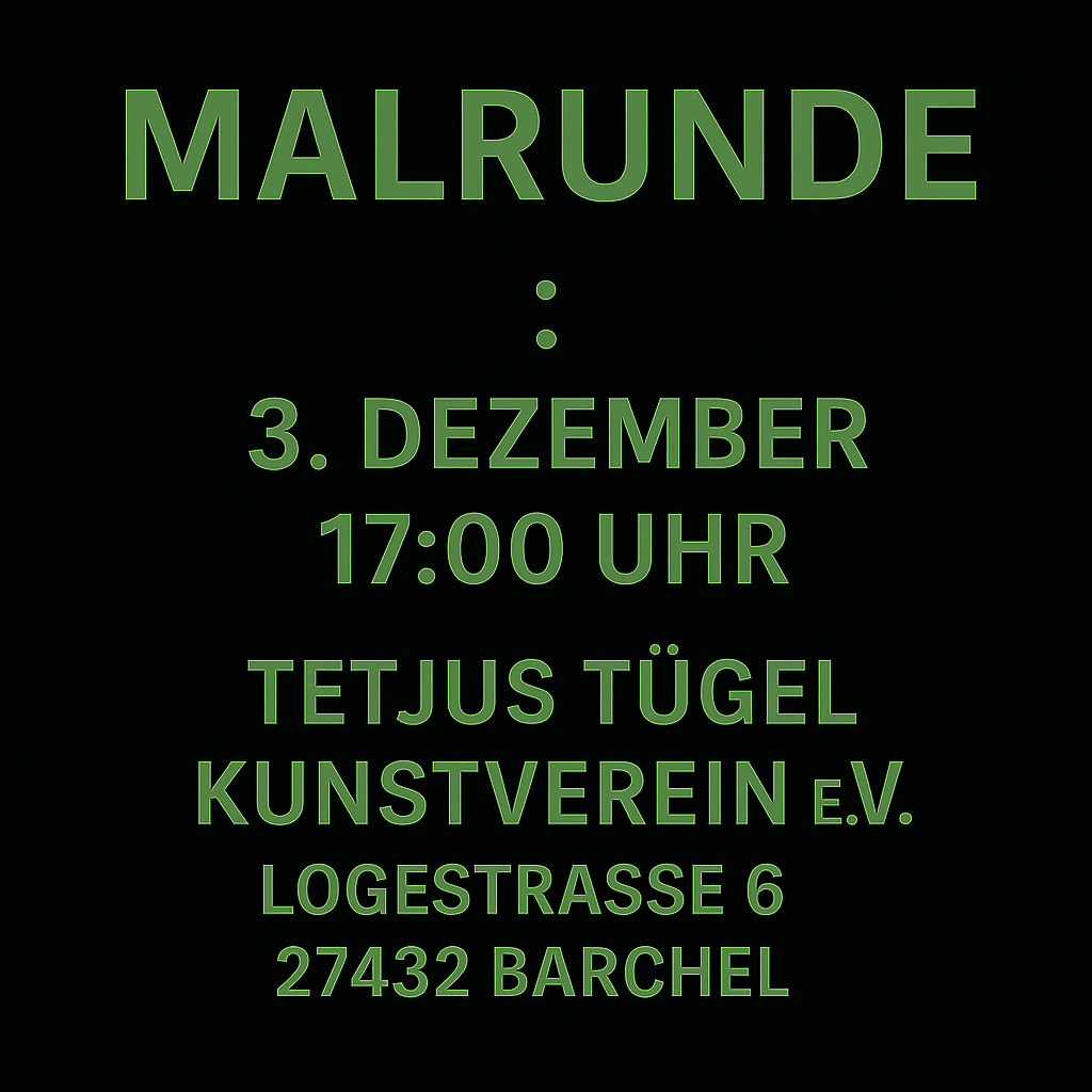 Malrunde im Tetjus Tügel Atelier mit Marcel Plagmann